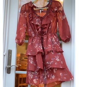 Lauren Conrad Ruffle quarter sleeve dress!